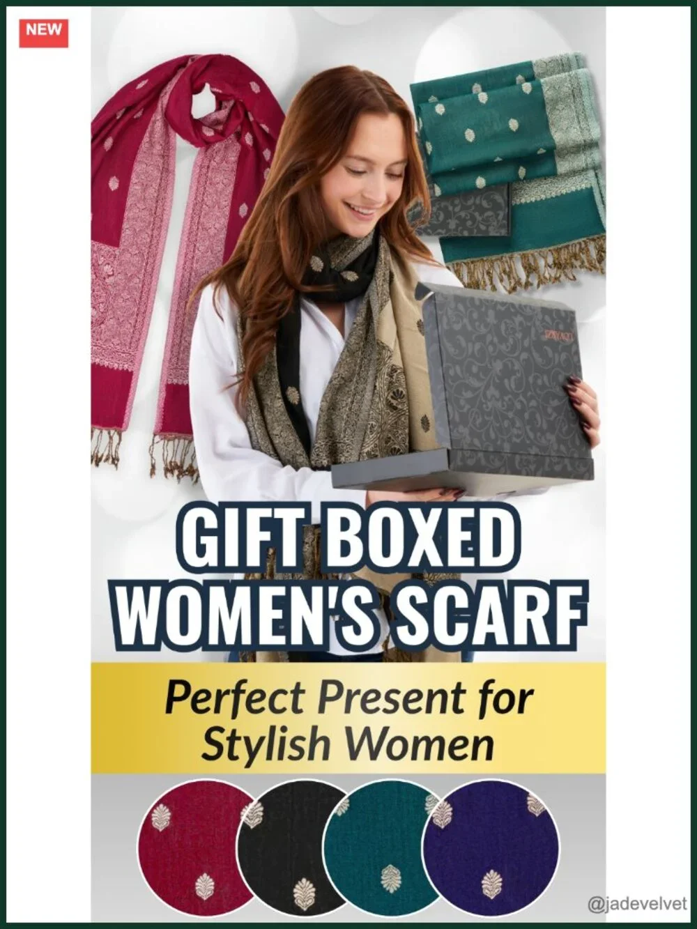Luxurious Pashmina Scarf for Women - Gift Boxed